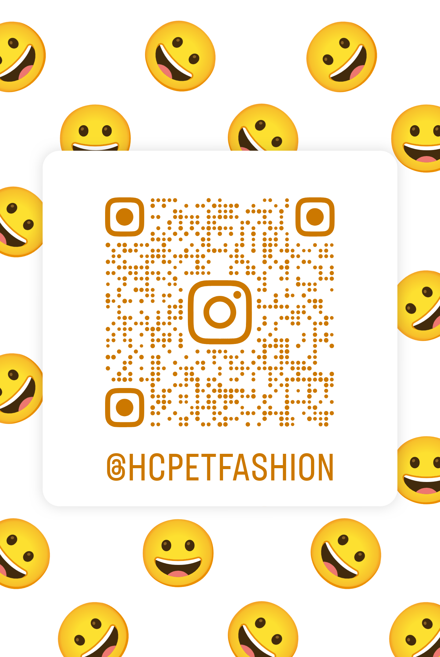 HC Pet Fashion Instagram QR code